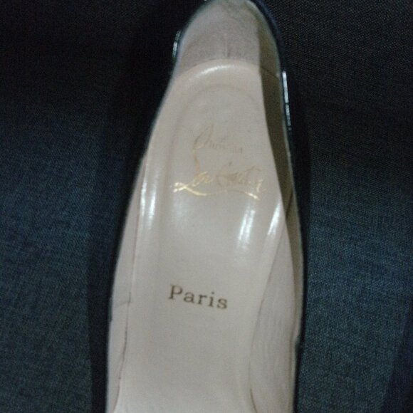 Christian Louboutin Red Bottom Black Patent Leather High Heel Pumps Shoes ~ 39.5 - Picture 10 of 10